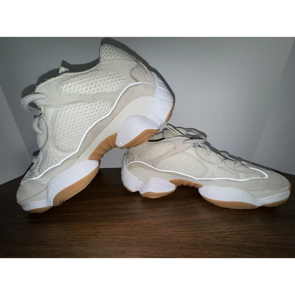 Adidas Mens Yeezy 500 Lace Up Sneakers Shoes Casual - Off White - Size 11.5‎ M